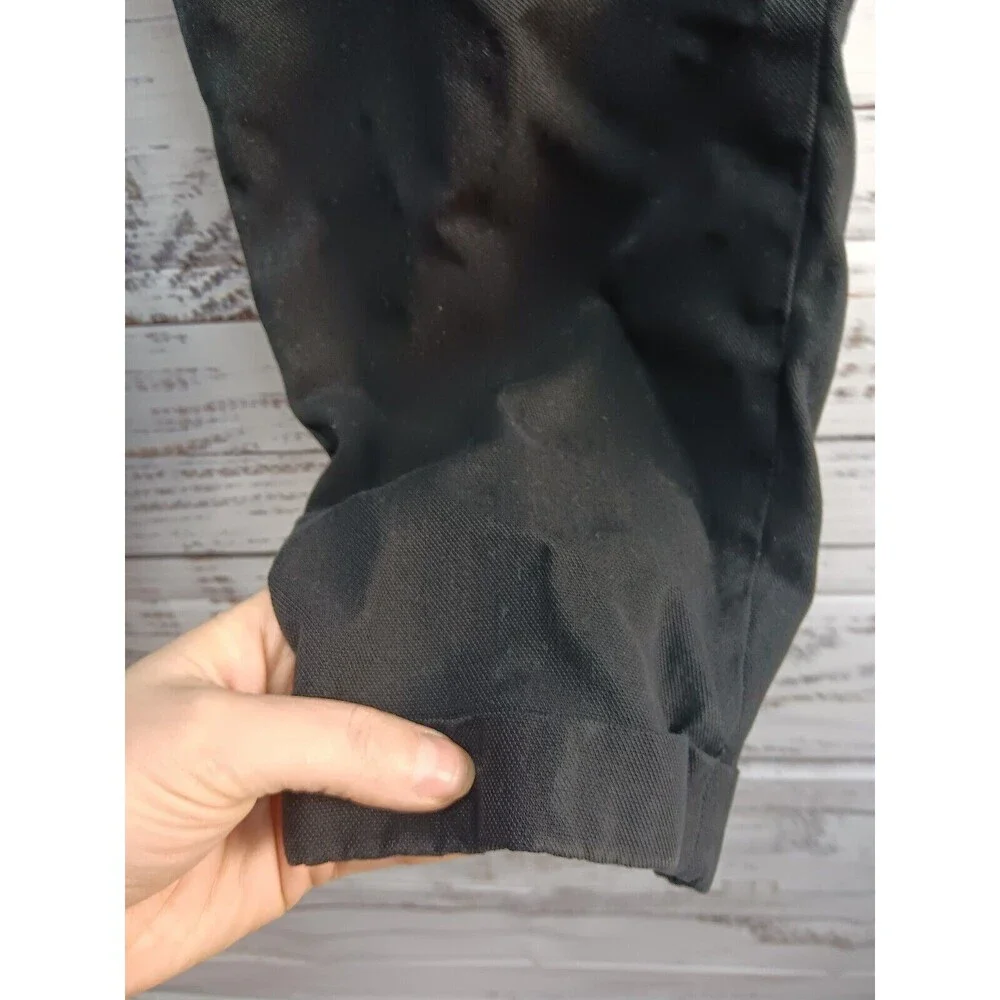 Zara Crop Pants Women's Small High Rise Belt Loops Length in Black Linen Blend